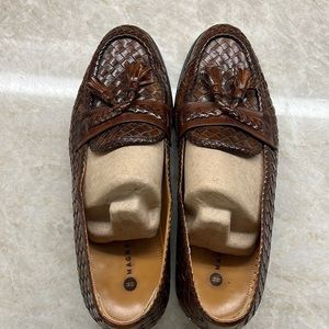 Magnanni leather tassel loafers 11 1/2 D